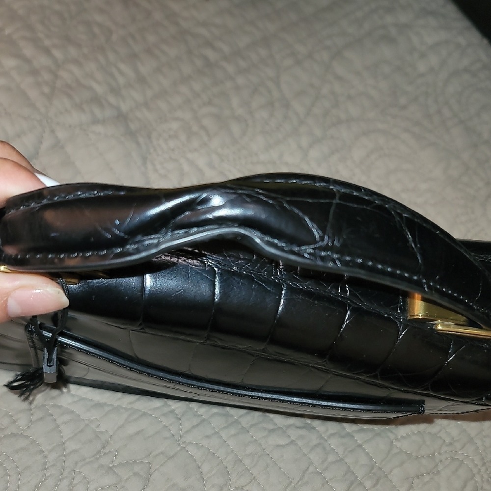Marc Jacobs Black Croc-Embossed Mini Bag - Picture 5 of 11